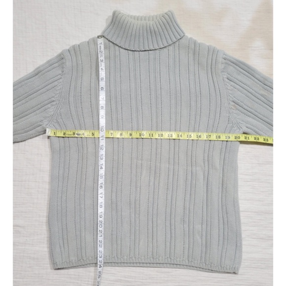 Banana Republic Light Gray Turtleneck 100% Cotton Sweater Men Medium-Large - Picture 8 of 8